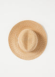 Wrapped Up Hat in Straw/White
